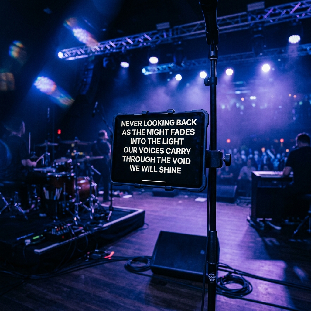 Teleprompter no Palco